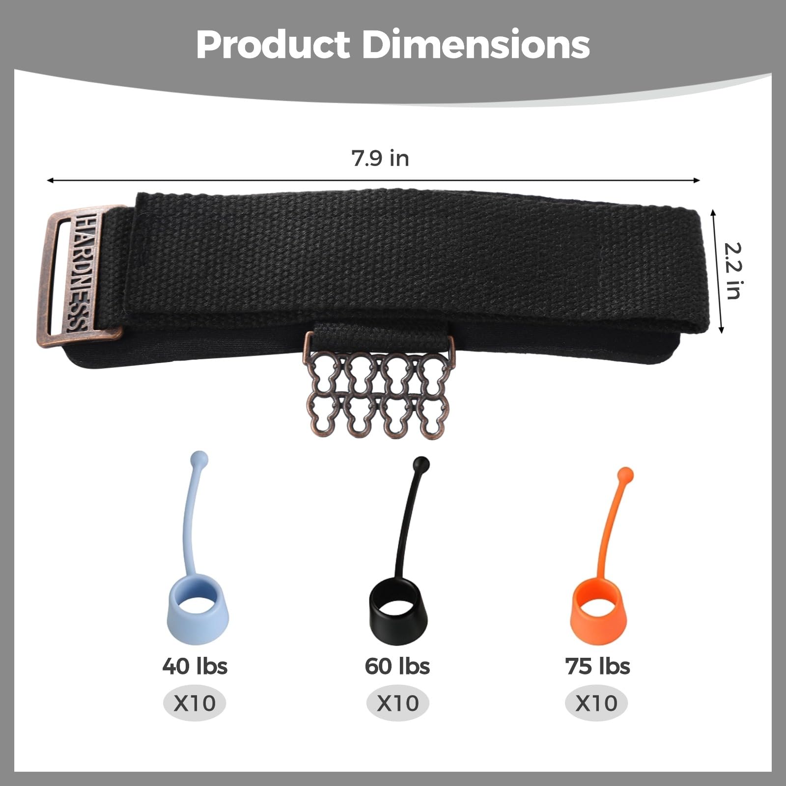 Fingerkrafttrainer, verstellbarer Handtrainer mit 30 Silikonbändern 40/60/75 lbs, Fingerstrecker für Training, Klettern und körperliche Konditionierung für Hand und Finger