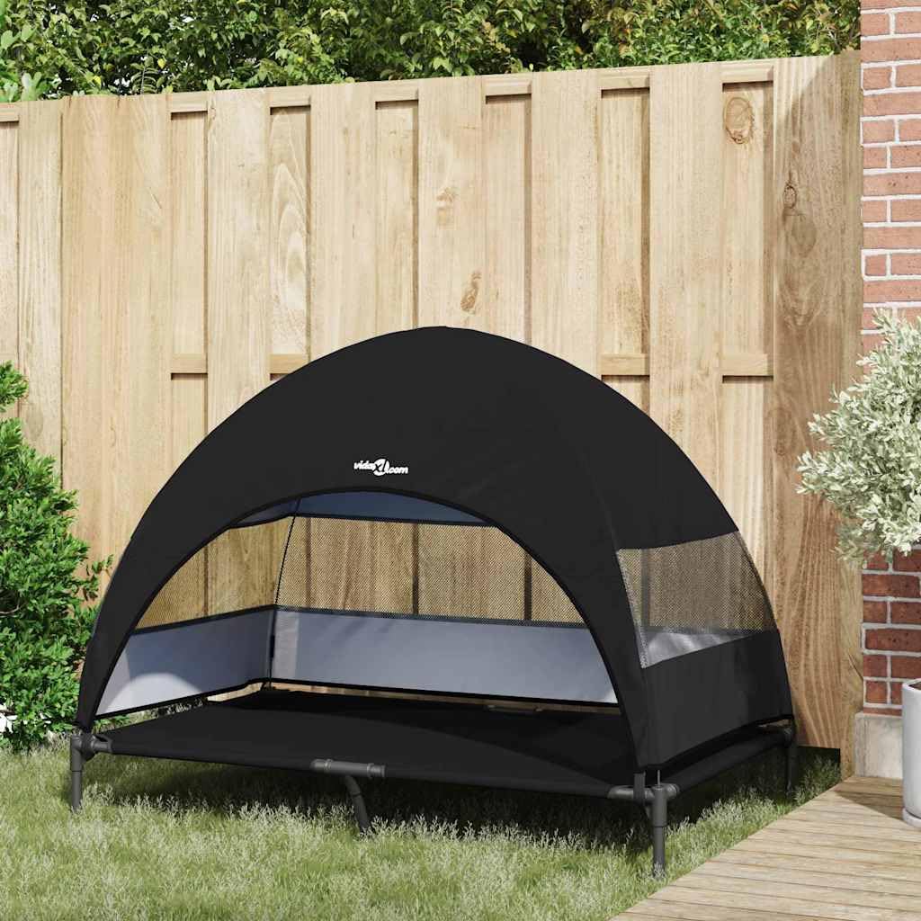 Generico Letto per Cani Elevato Nero 127 x 81 x 108 cm Tessuto e Acciaio,Articoli per Animali,Animali Domestici - Articoli,Articoli per Cani,Lettini per cani-42008221