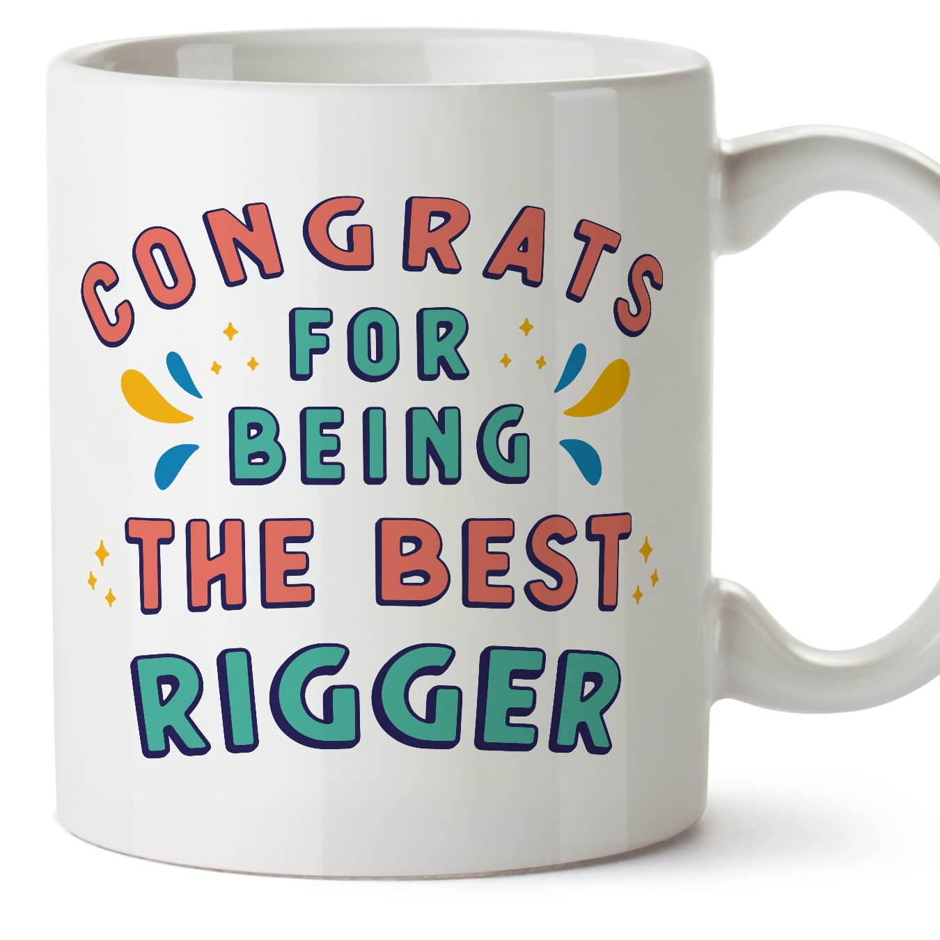 MUGFFINS Rigger Mug - in English - Congrats for Being The Best - Funny Gift for Colleagues - Ceramic 11oz Mug