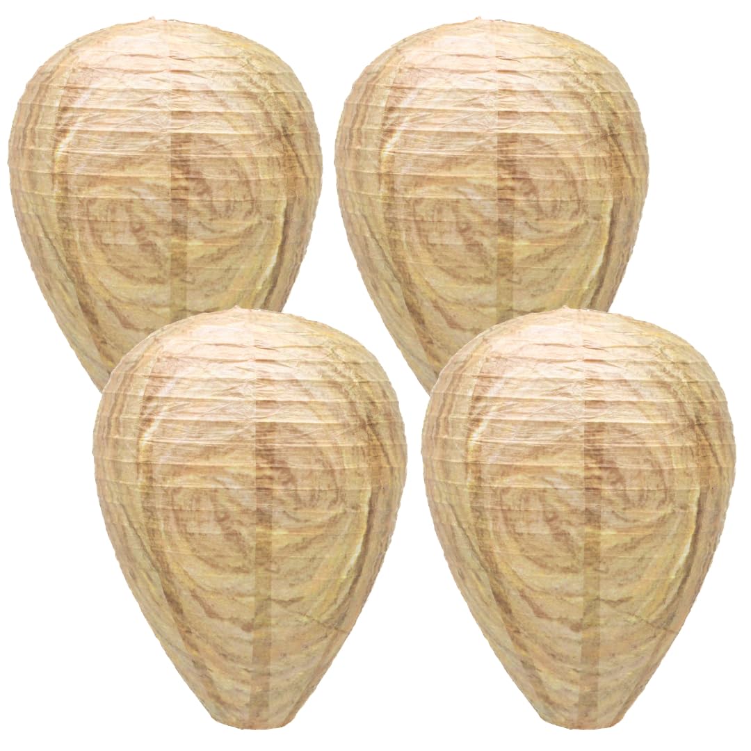 - Best Bee Brothers Wasp Nest Decoy, Collapsible Fake Wasp Nest (4 Pack), Weatherproof, Yellowjackets, Wasps and Hornets
