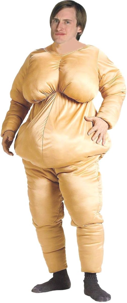 Adult Unisex Fat Suit Fancy Dress Costume Stag Do Hen Night Outfit Funny Costume
