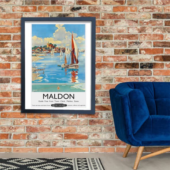 Poster encadré Maldon Essex British Railways, petit format mat - 2