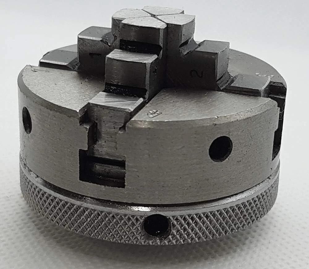 PAck stołu obrotowego 3" 80 mm z 4-szczękowym samocentrującym uchwytem tokarskim 50 mm, płyta tylna i nakrętka T, gwint M14x1 | precyzyjne frezowanie, wiercenie i obróbka