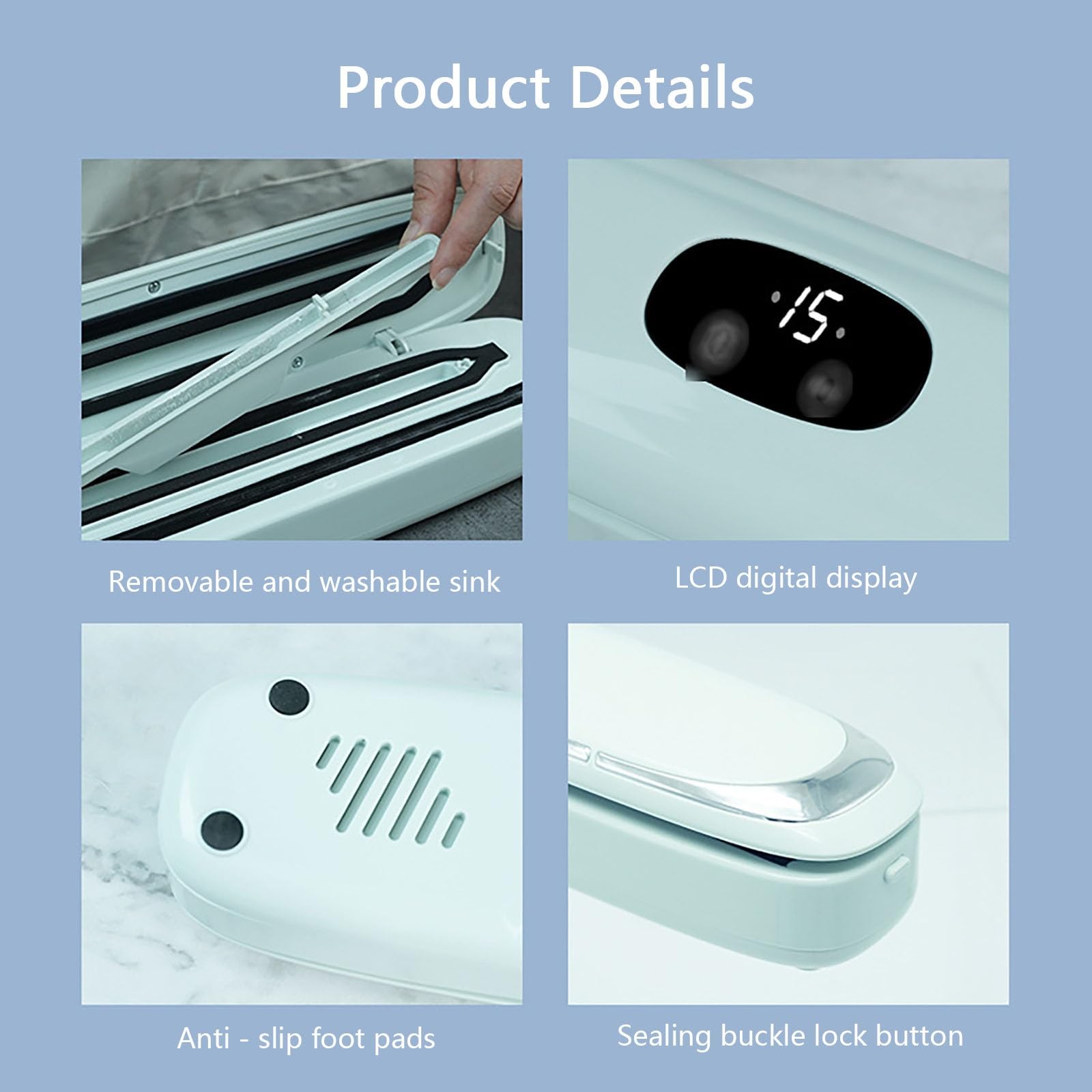 Machine à Emballer Sous Vide avec 5X Freshness Lock - Indispensable Dans Toute Cuisine pour La Cuisson Sous Vide, La Conservation Au Congélateur et Un Gain De Place(Green)