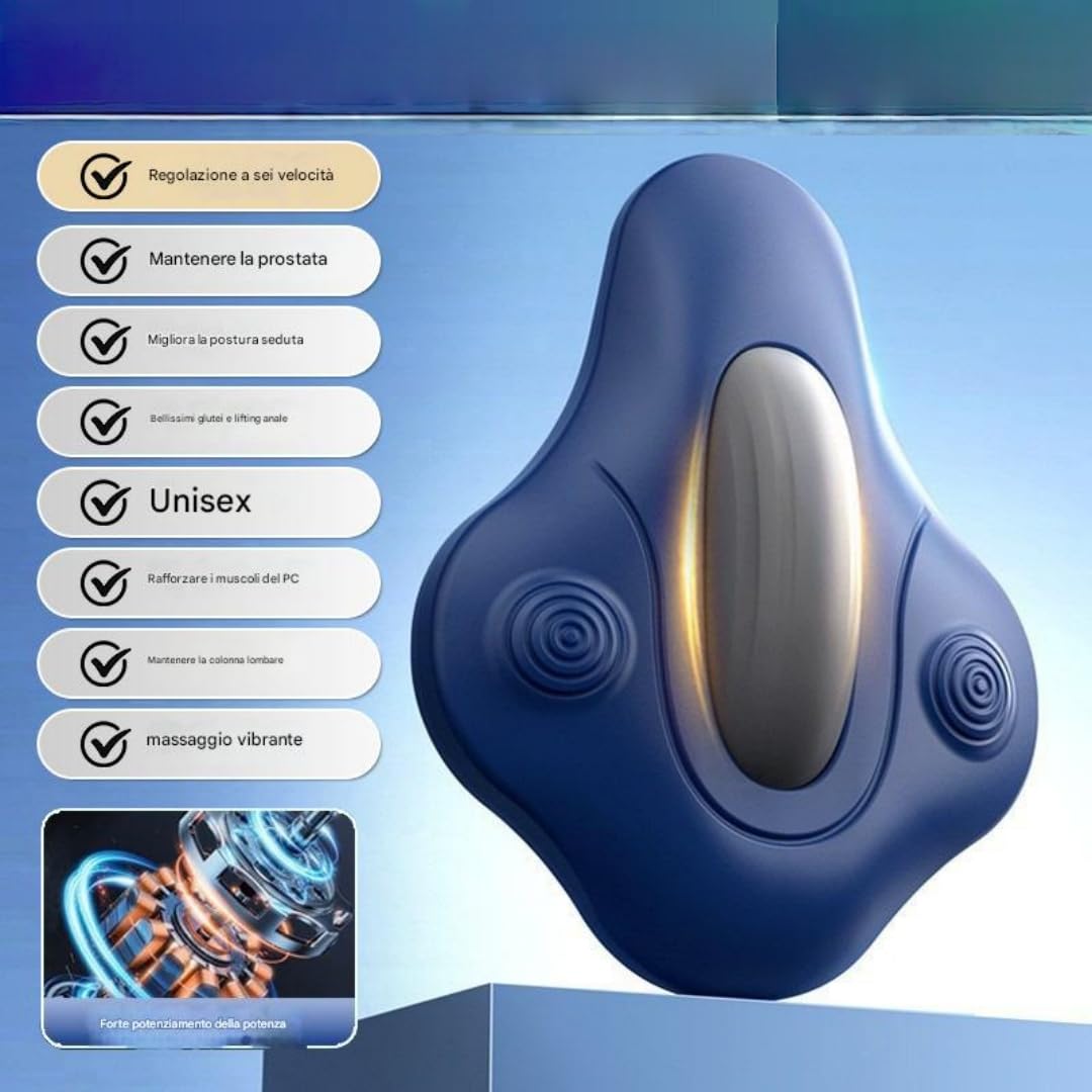 Trainer pelvico, Trainer Portatile per Il Pavimento pelvico per Il Supporto del Core e condizionamento Muscolare Quotidiano, utilizzo Confortevole e Funzionamento Semplice - Pavimento (Blu)