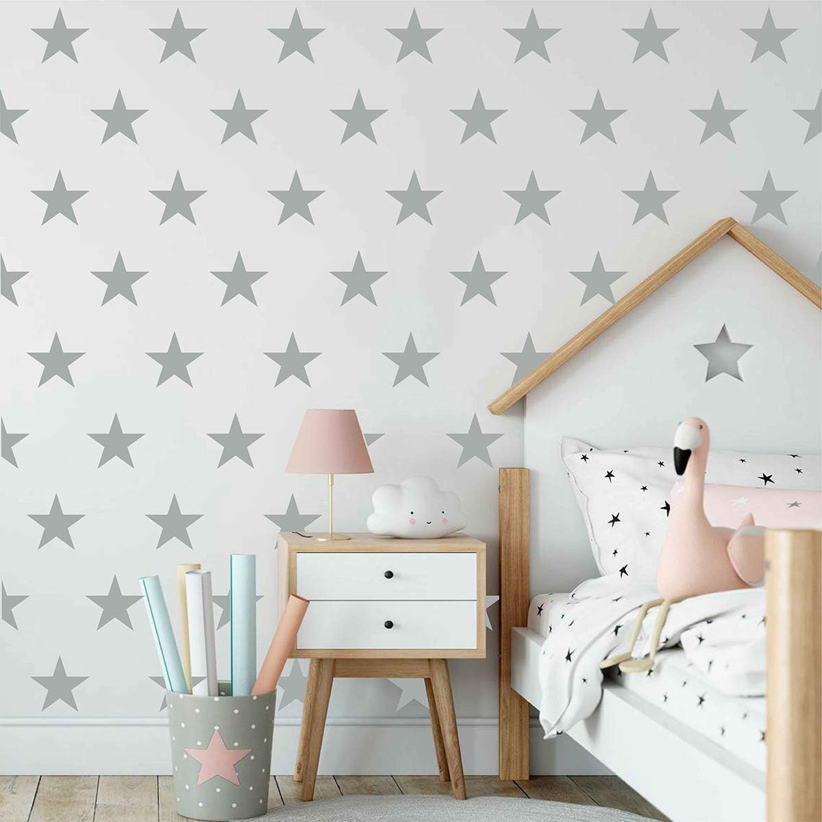 DXLING 48pcs/Set of Stars Vinyl Wall Decor Stickers DIY