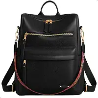 Mochila Bolsa Feminina Estilosa Executiva Alça ajustaveis Casual Perfeita Para Trabalho Dia A Dia Passeio e Faculdade com Conforto e Segurança (Preto)