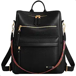 Mochila Bolsa Feminina Estilosa Executiva Alça ajustaveis Casual Perfeita Para Trabalho Dia A Dia Passeio e Faculdade com Conforto e Segurança (Preto)