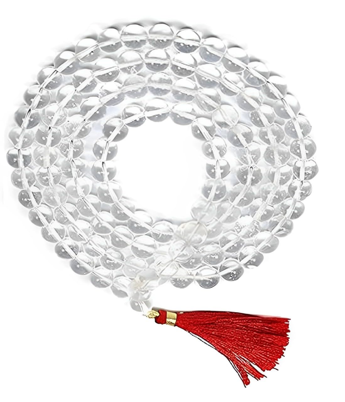 Trishakti Crystal Mala Diamond Cut Clear Quartz Sphatik Jaap Mala Gemstone 108+1 Beads Necklace (B0D7ZQ55HR) Amazon Price History, Amazon Price Tracker