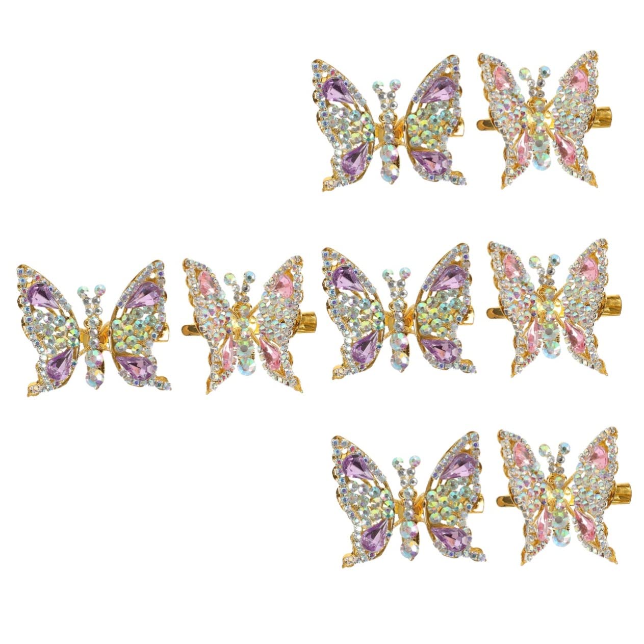 FOMIYES 4 Sets Langlebige Haarspange Mit Schmetterlingsmotiv Aus Metall Für Damen Und Mädchen Für Den Täglichen Gebrauch 2 Stück X 4