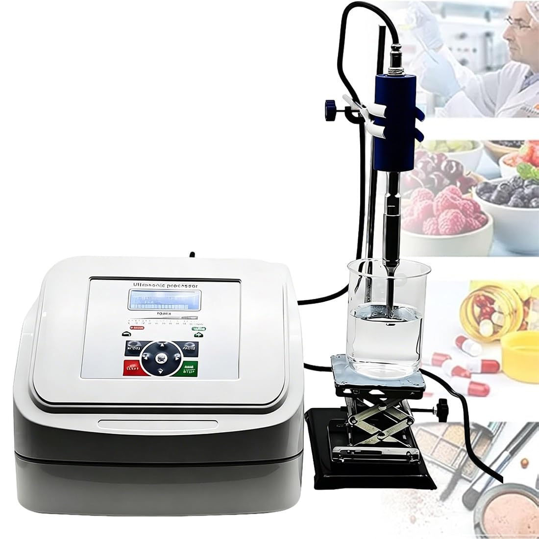 800 W Ultraschall-Prozessor,Zelldisruptor-Mischer,Ultraschall-Homogenisator, Labor-Dispergier-Emulgator, Arbeitsfrequenz 20 kHz, Verarbeitbare KapazitäT <600 Ml 3mmprobe