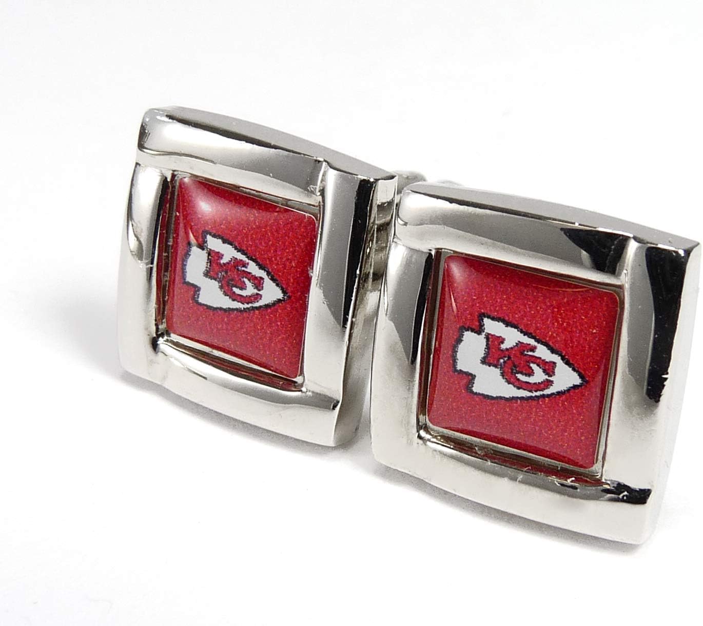 Aminco NFL Logo Square Cufflinks with Gift Box Set