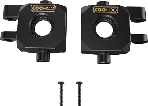 Miniatura 4 de COOWOO Juego de piezas de actualización RC para 118 TRX-4M RC Crawler Cars, incluye nudillos de dirección, bloques de ruedas y enlace de dirección,