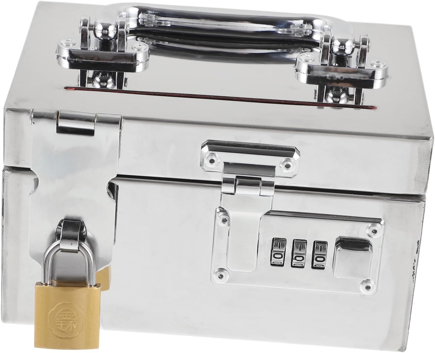 Unique Piggy Bank Stainless Steel Money Bank Slot Storage Box Lock for Cash Coins