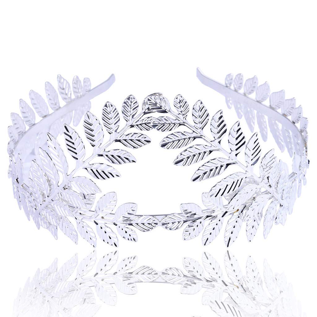 Corona Di Foglie Oro XCOZU - Tiara Dea Greca Per Spose, Feste Boho E Costumi - Foto 7