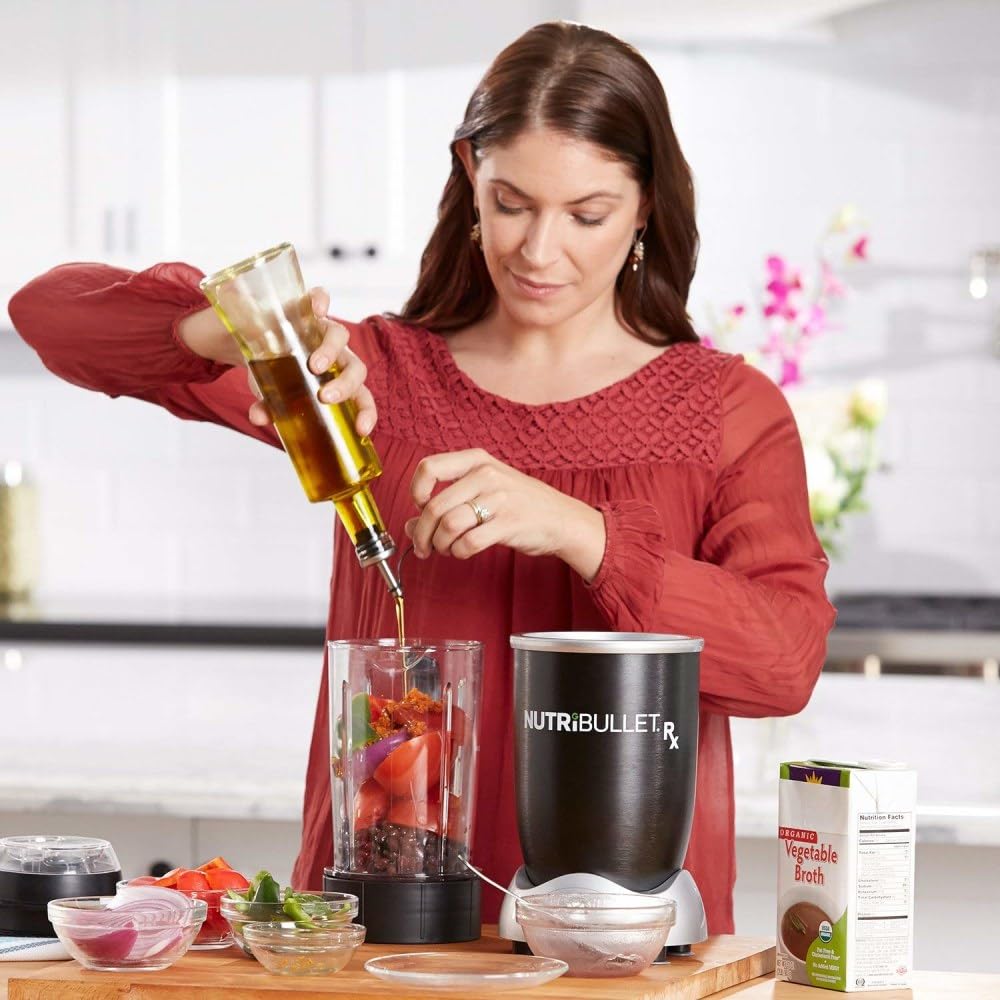nutribullet Rx Blender Hot and Cold Blender 1700W 1L Pitcher & 30oz Cup Extractor Blade Soups Hot Liquids and Sauces Black N17-1001 product thumbnail 3
