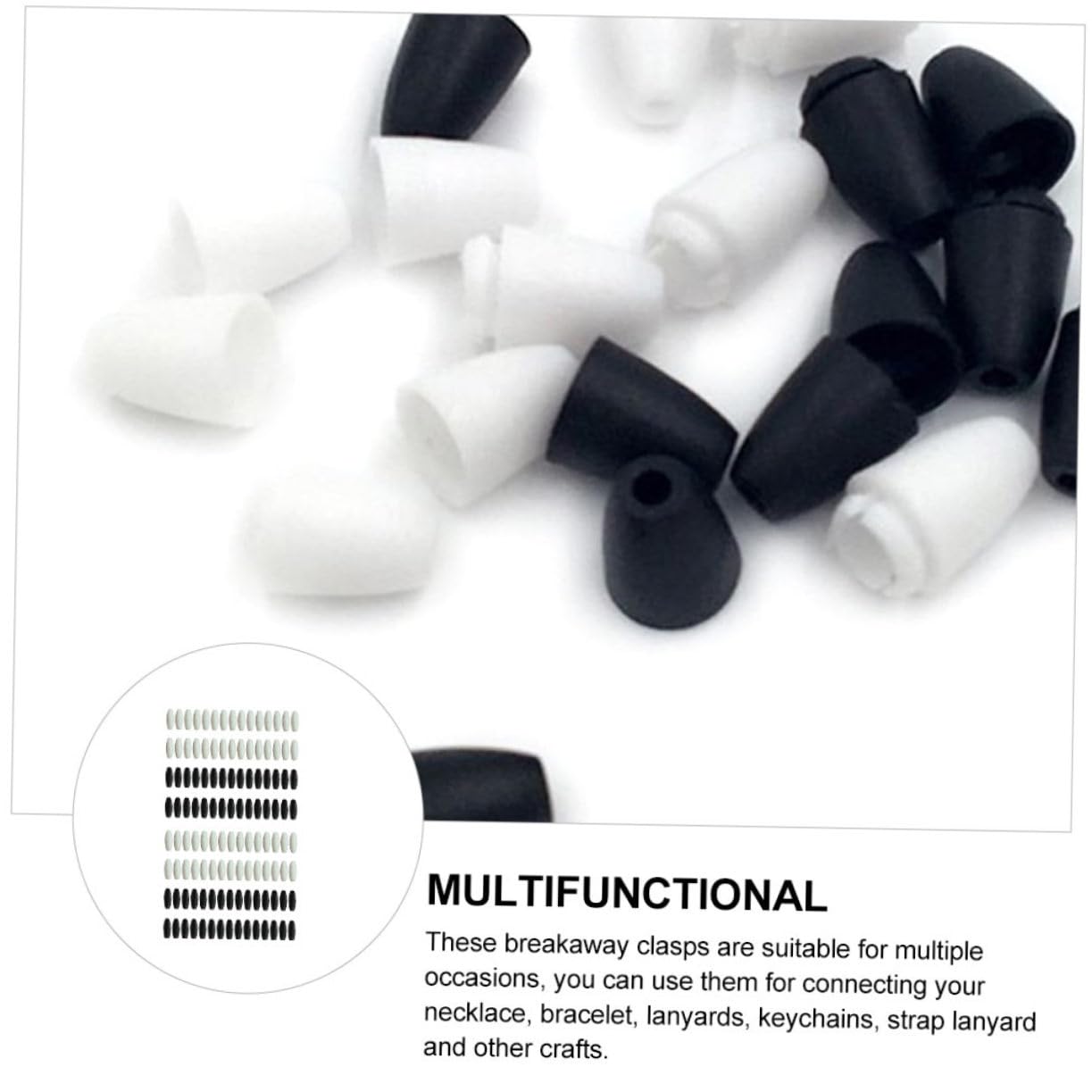 Operitacx 400piezas Clasp De Seguridad De Plástico Para Manualidades Conectores De Cuerda Para Lanyards Pulseras y Collares