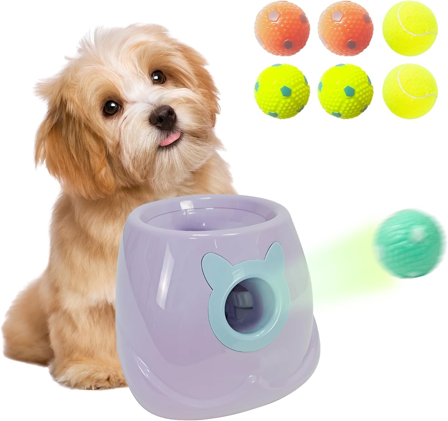 ENIGETA Automatic Ball Launcher for Dogs, Distance 1030ft