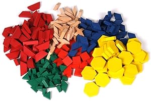 hand2mind Wooden Geometric Shapes: Build Symmetry, Shape Recognition and Pattern Skills