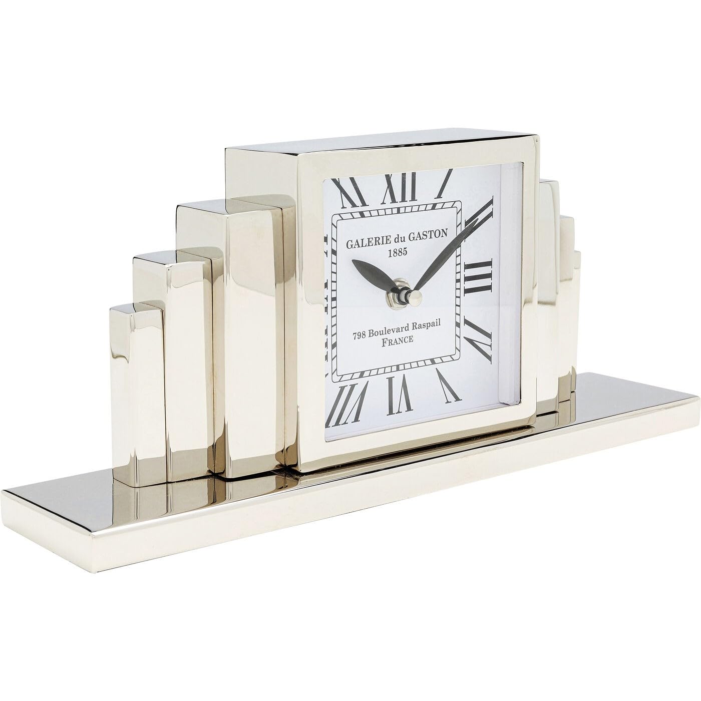 Kare Silver City Table Clock Design : Amazon.com.be: Home & Kitchen