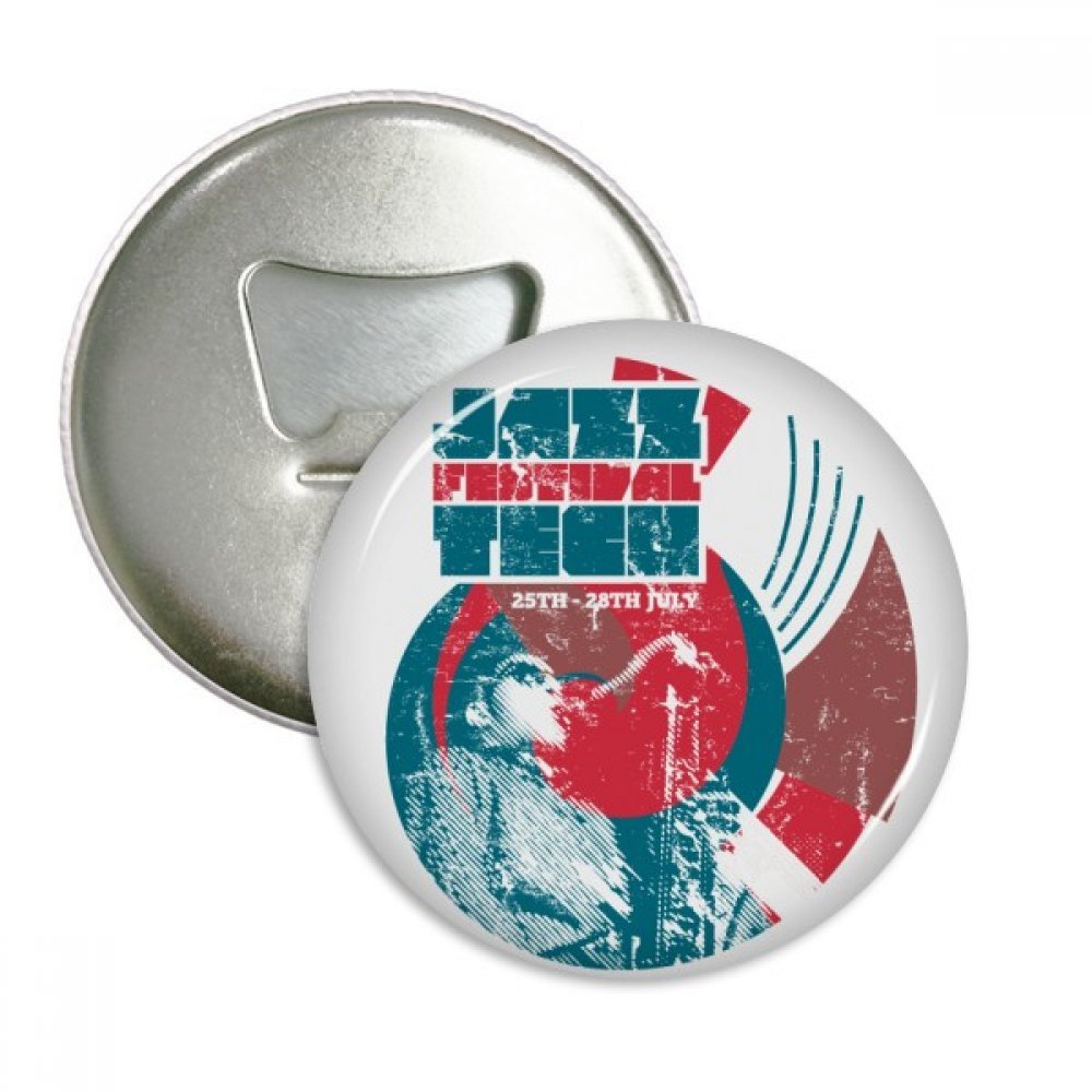Badge bouton Jazz Festival décapsuleur aimanté, l'idée cadeau musique idéale en 3 pcs