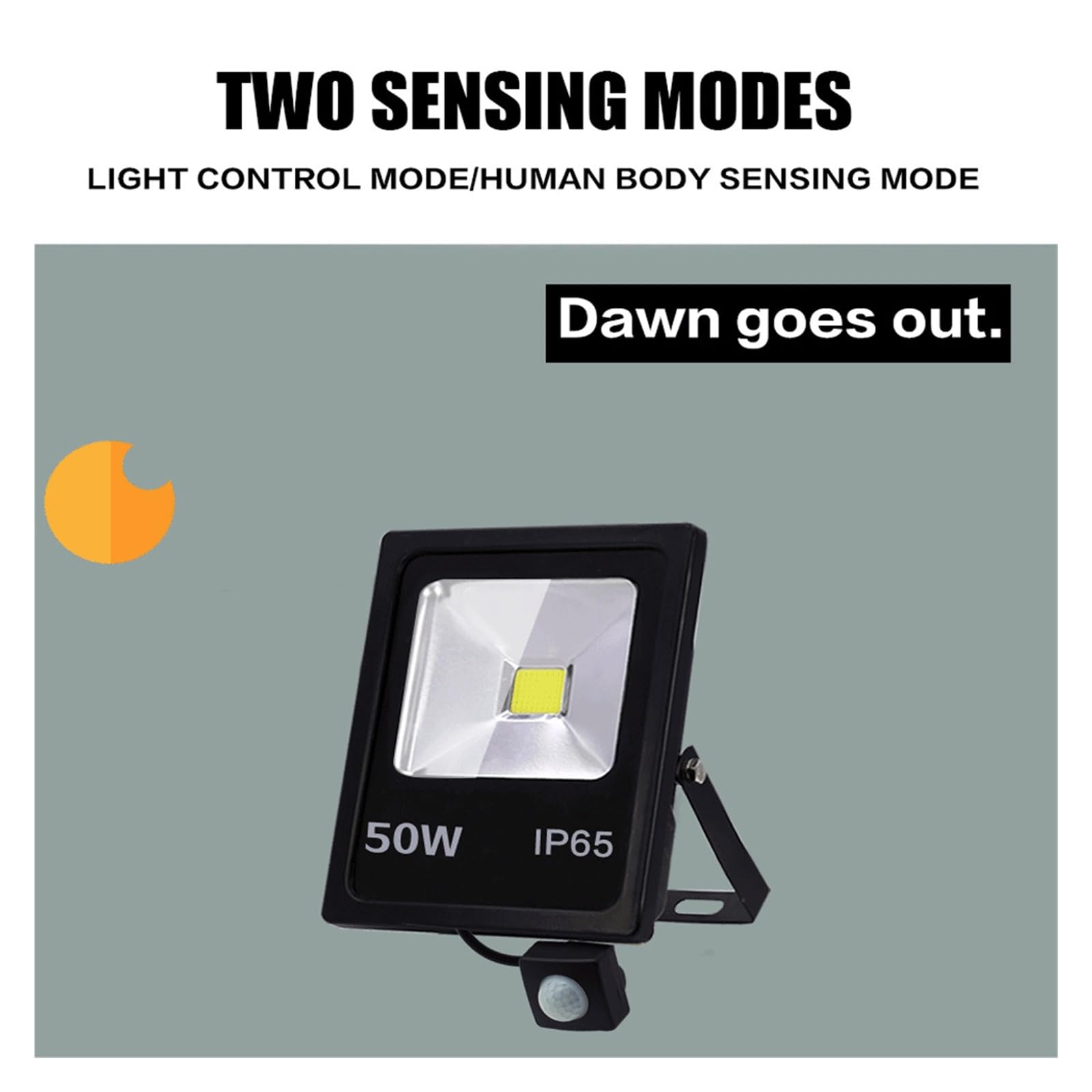 Czujnik Ruchu Led Światło Halogenowe 50W 30W 10W Zewnętrzny Reflektor LED Reflektor Kinkiet Reflektor IP65 Wodoodporne Oświetlenie do garażu na patio(Motion sensor 10w,Warm White)