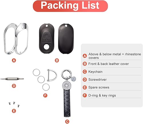 Miniatura 9 de RUABIBAN Funda para llavero Land Rover con llavero, color negro, compatible con Range Rover Evoque Sport Velar Land Rover Discovery Jaguar F-Pace
