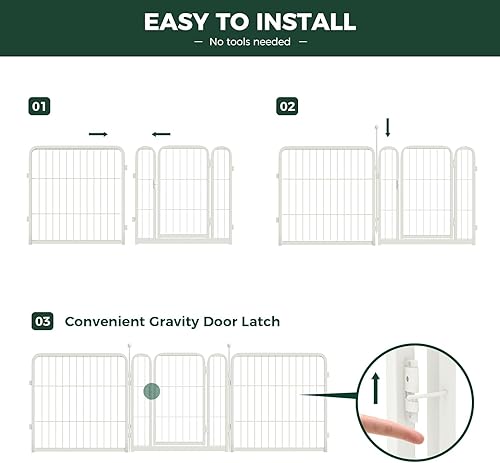 Miniatura 124 de FXW Rollick - Corralito para perros para patio, campamento con casa rodante, patentado, 50 pulgadas, 8 paneles