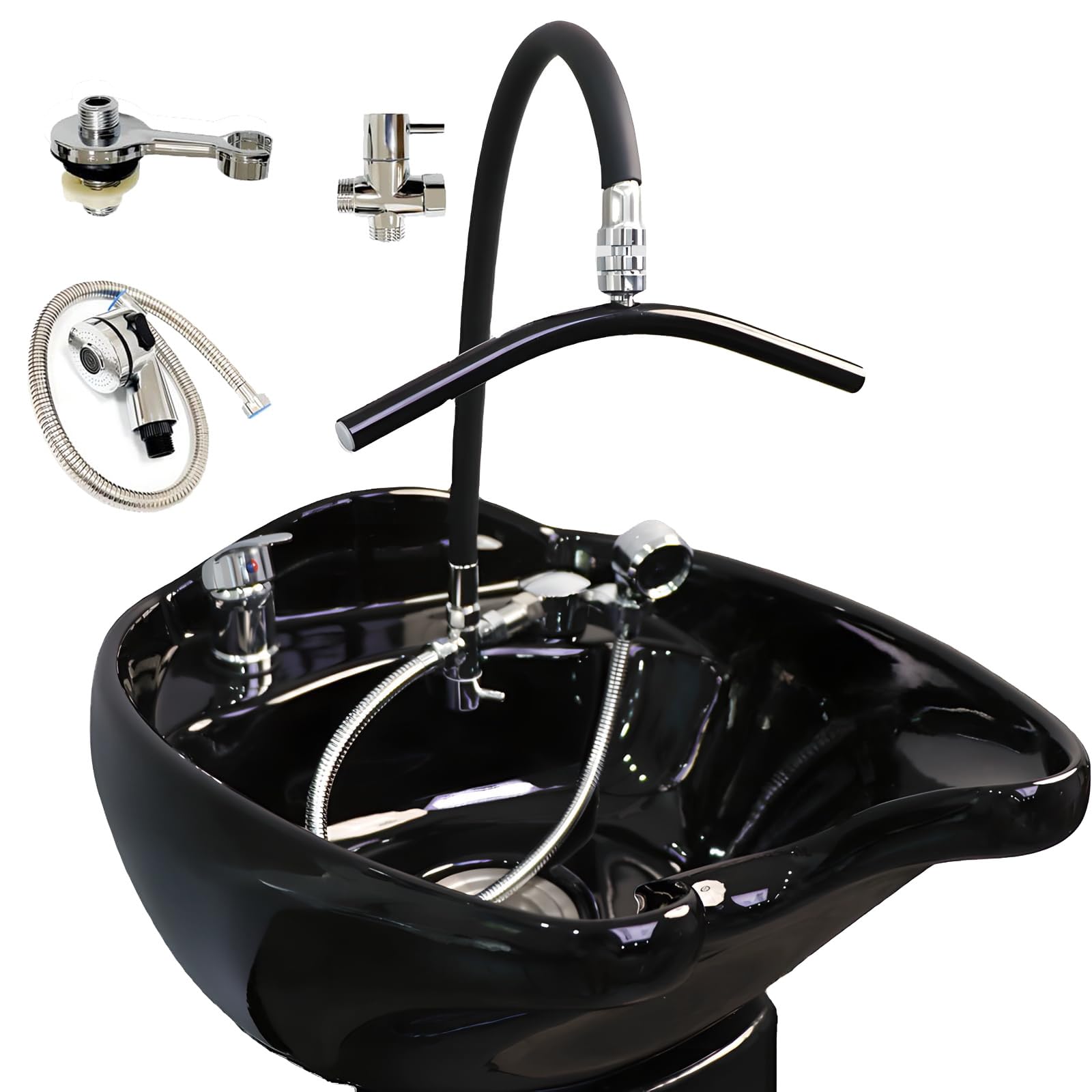 Head spa waterfall de salon avec rampe de douche rotative pliable et jet cascade