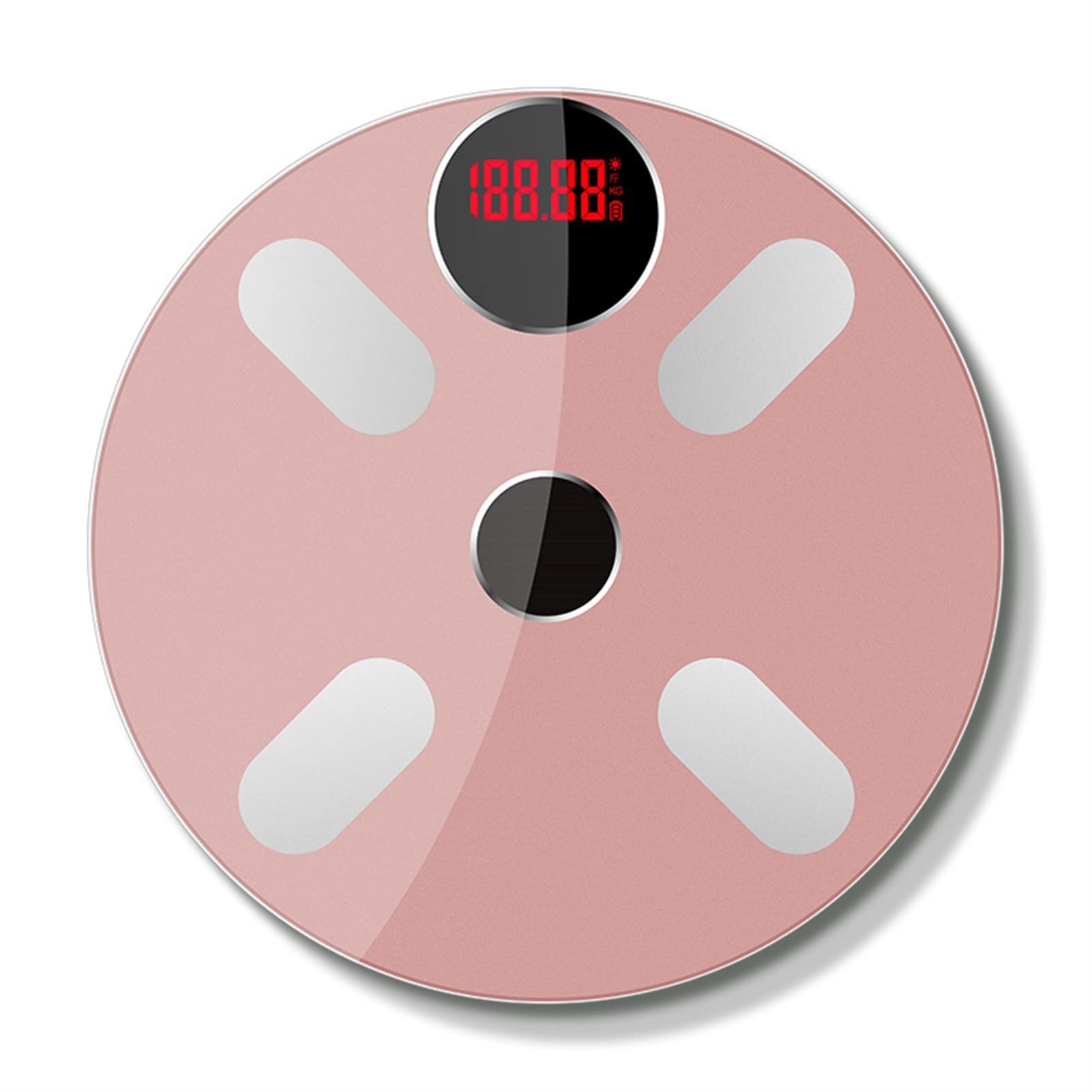 JINGYAN Cyfrowa waga łazienkowa Body Fat Scale Balance Scales Smart Electronic LED Digital Weighing Bath(Pink)