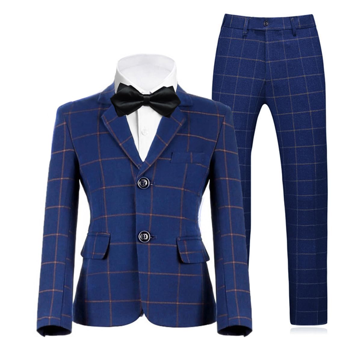 Boys Suit for Kids Tuxedo Suits for Wedding Otifit Formal Suit Set 5 Pieces Toddler Boy Dress Outfit with Shirt and Tie