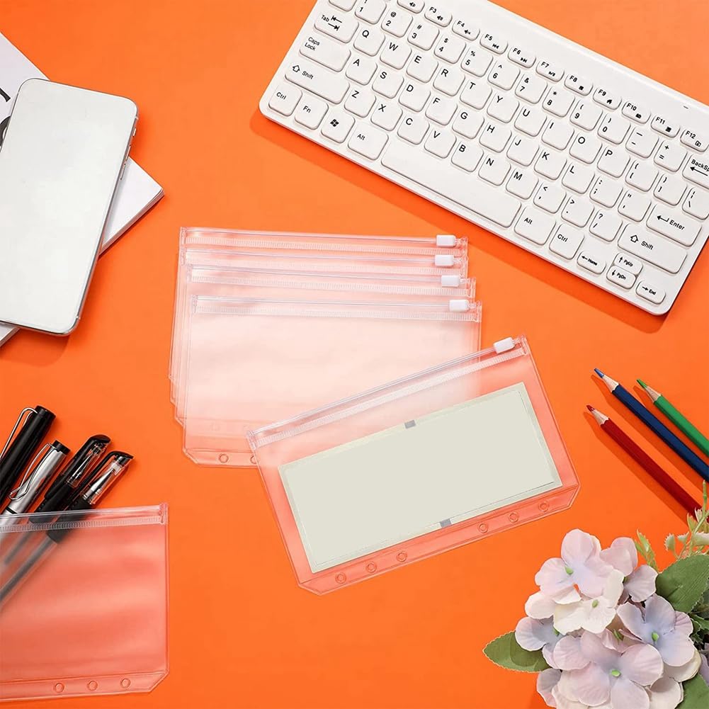 Impermeabile Mesh Sacchetto del Documento, 12 pezzi A6 6 fori PVC cerniera borsa for documenti, borsa for il trucco all'aperto, ecologico e inodore facile da installare