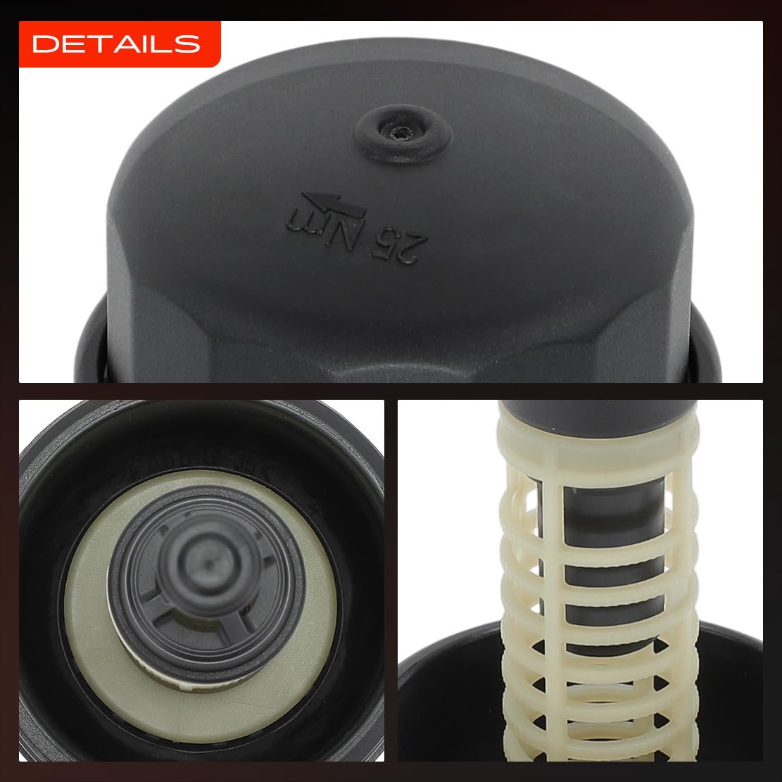 Frankberg Alloggiamento filtro olio Compatibile con Classe C W202 C 220 CDi Classe C W203 C 200 CDi C 220 CDi Classe C W204 C 220 CDi C 220 CDi 4m.a.t.i.c C 250 CDi Replace# 6111800210