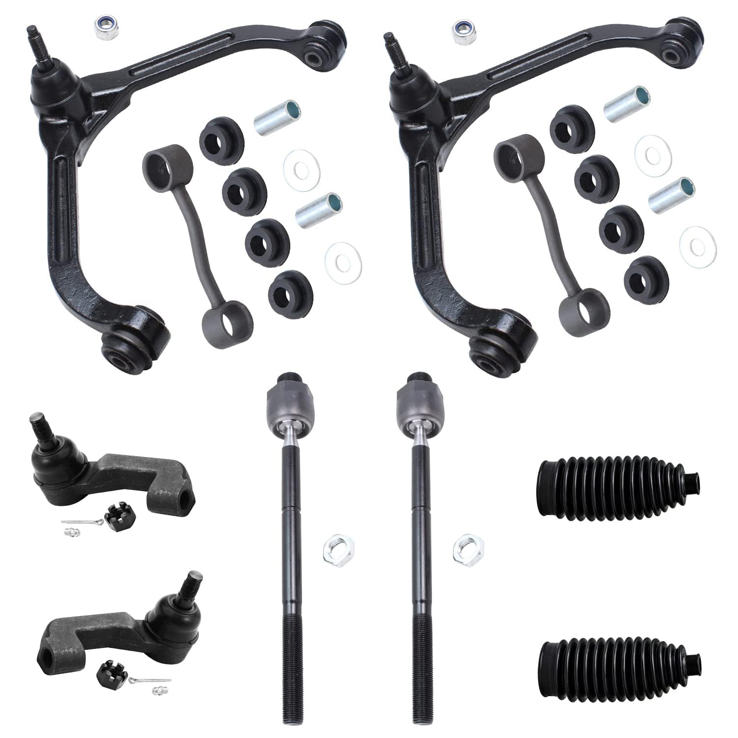 Detroit Axle - 10pc Front End Suspension Kit for Jeep Liberty 02-05, 2