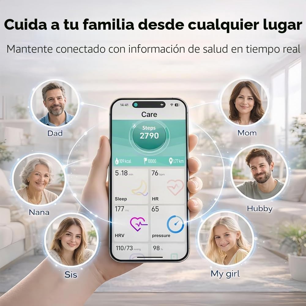 Anillo Inteligente, Anillos Inteligentes para Hombres y Mujeres, Anillo de Seguimiento de Salud para Controlar el Estado Físico, el Sueño y la Frecuencia Cardíaca, Anillo de