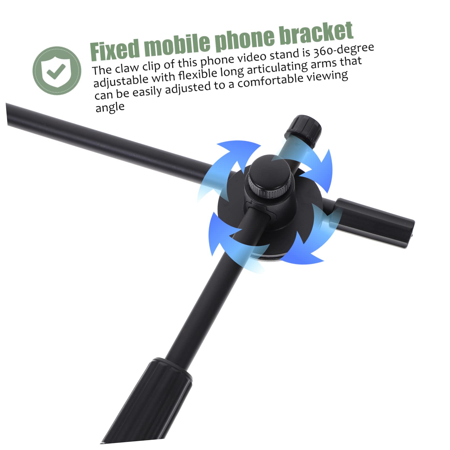 Soporte para Teléfono Celular y Brazo de Suspensión Ajustable 360 Grados Clip Antideslizante de Silicona para Grabación de Vídeo en Escritorio