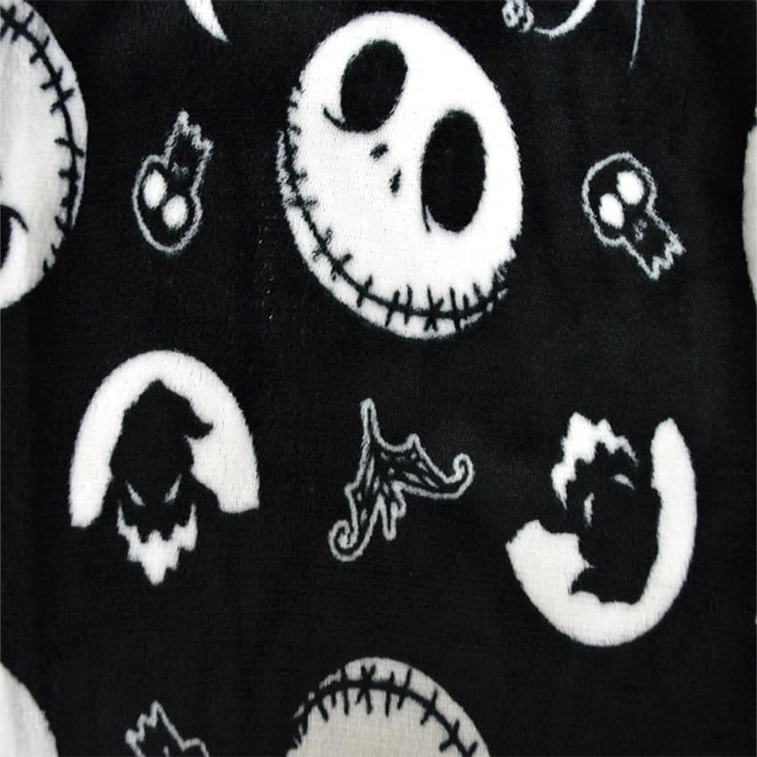 Disney Mens Nightmare Before Christmas Jack Skellington Plush Lounge Pant (Small)3