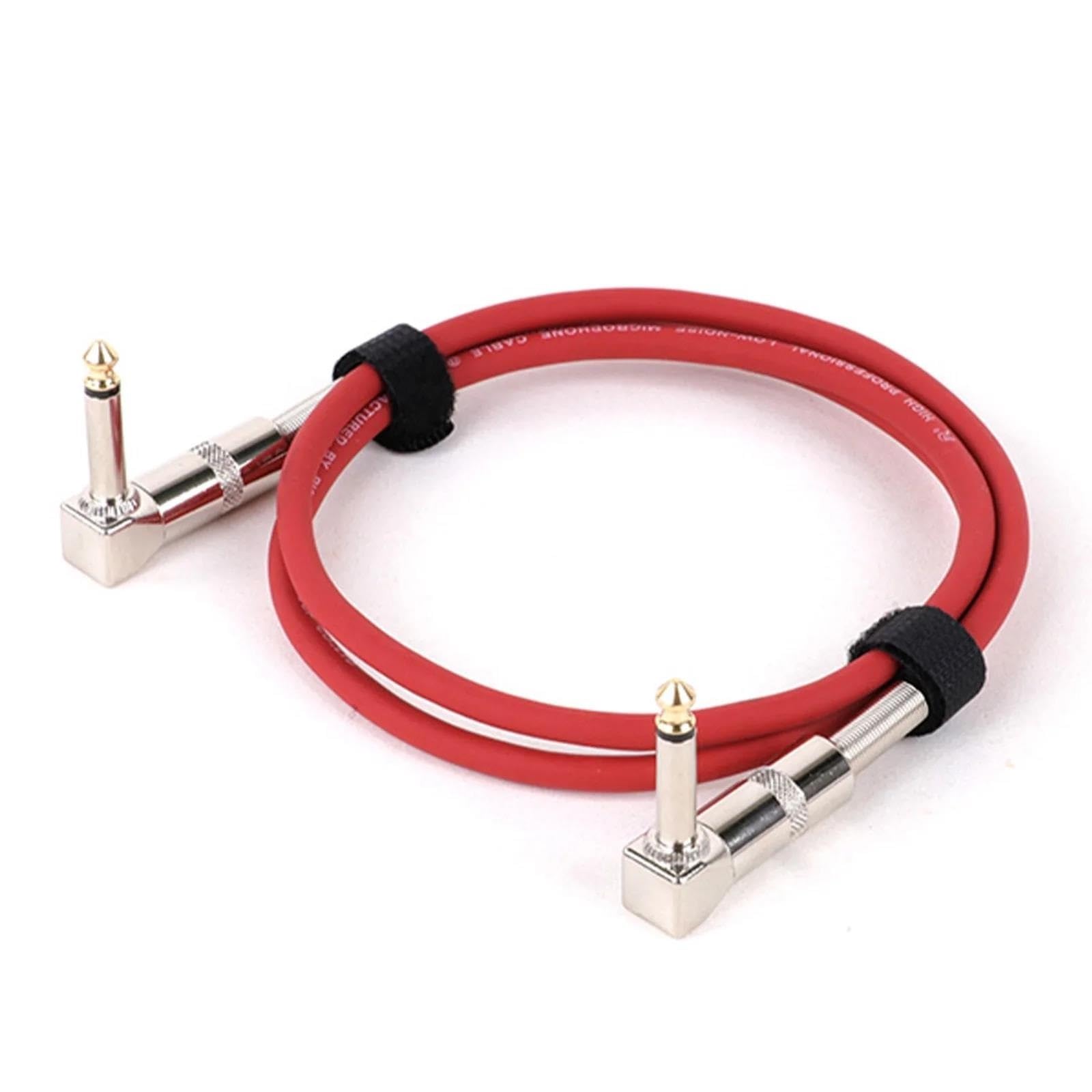 Pro Audio kabel 1/4 Kabel Do Efektów Gitarowych Kabel Do Pedałów Kabel Do Instrumentów Kabel Krosowy Do Gitary Elektrycznej Mono Kabel Do Efektów Gitarowych Metalowa Główka(Red,10m)