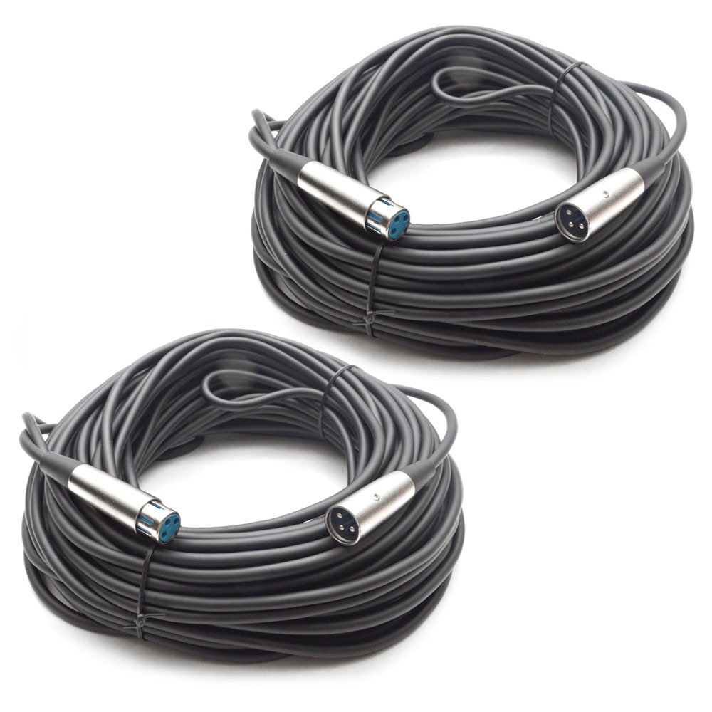 Seismic Audio 2 Pack 100' DMX Cable XLR 3 Pin 100 Feet-DJ Lighting (SADMX100-2Pack)