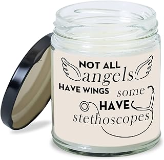 MEDROC Nurse Candle Not All Angels Have Wings Thank You Gift for Nursing Medical Coworker Friend, Birthday Christmas Graduation Gift for New Registered ICU ER Emergency EMS Physician Doctor Home Gift