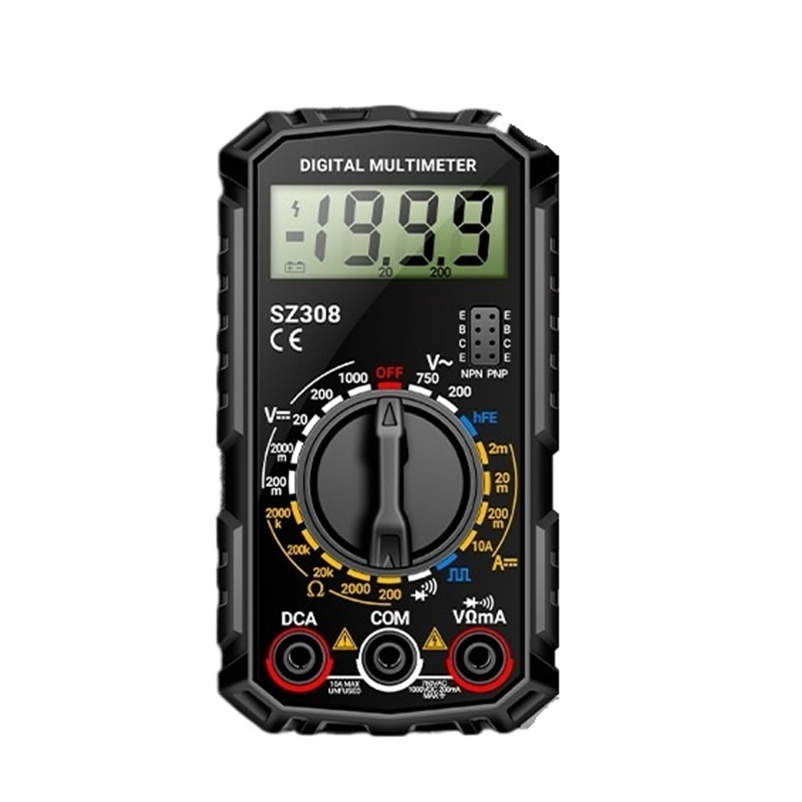 Multimetro digitale Ispezione e manutenzione for elettricisti Display digitale Misuratore universale multifunzionale for la casa | Digital Multimeter(Black)