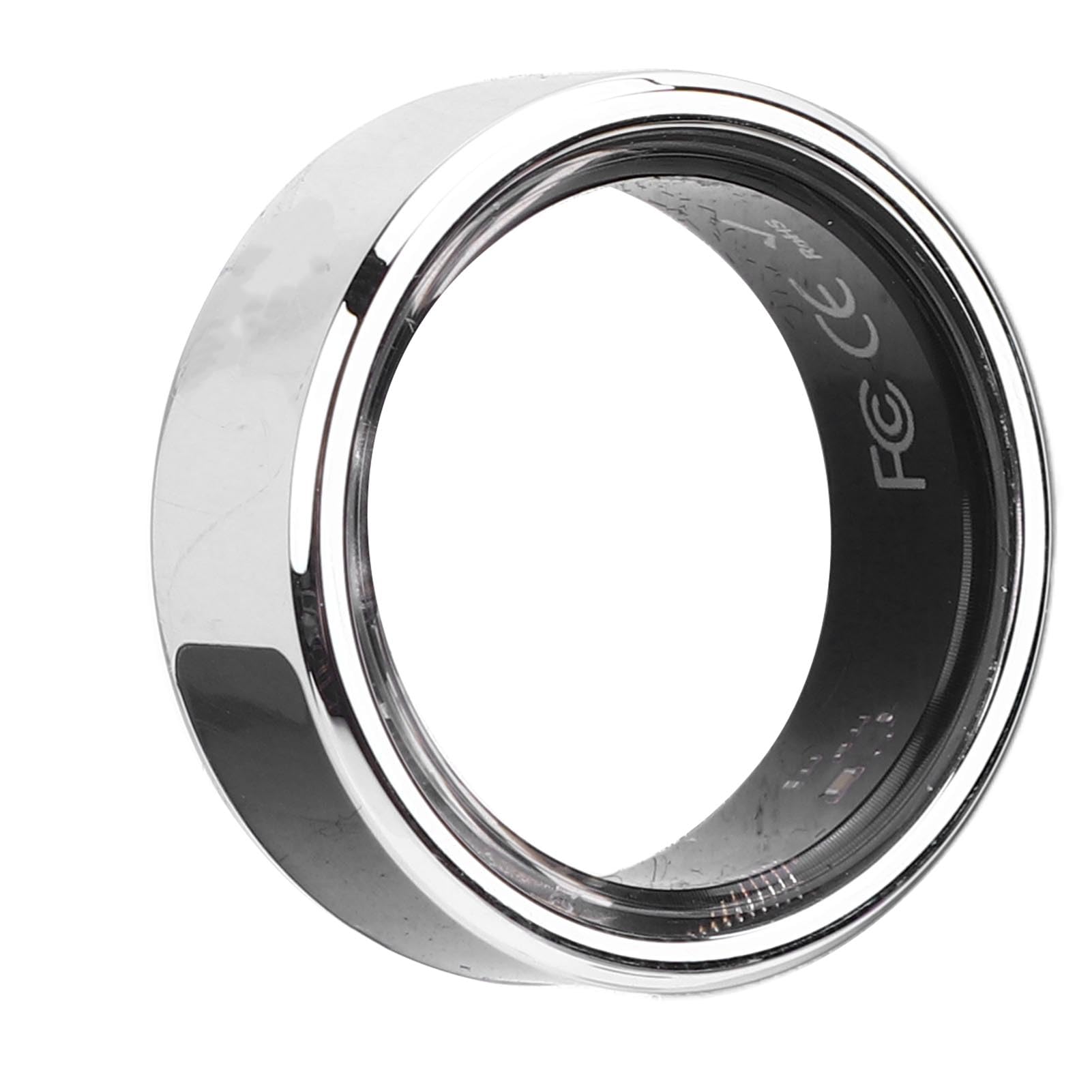 Yoidesu Smart Ring Health Tracker for Women & Men - 5ATM Water Proof Fitness Rings with LED Touch Screen, Heart Rate, Sleep Monitoring, Motion Tracking, Various Sports Modes - Silver (8)