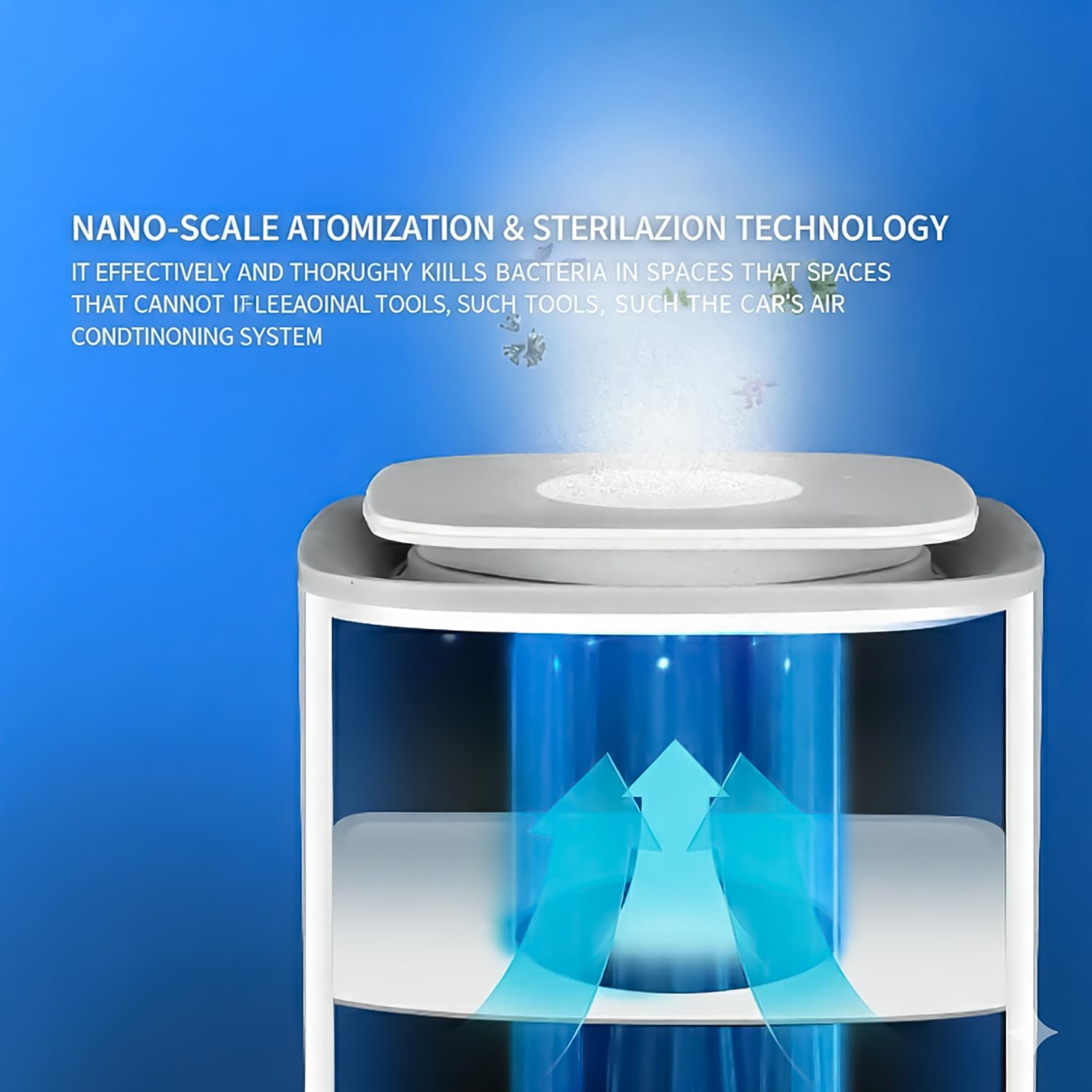 Mobigon 3 Litres Ultrasonic Humidifier for Room, Cool Mist Aroma Diffuser, 4-Nozzle 360° Mist Distribution, Super Quiet, Auto Shut Off, Runs Up to 24 Hours (White)