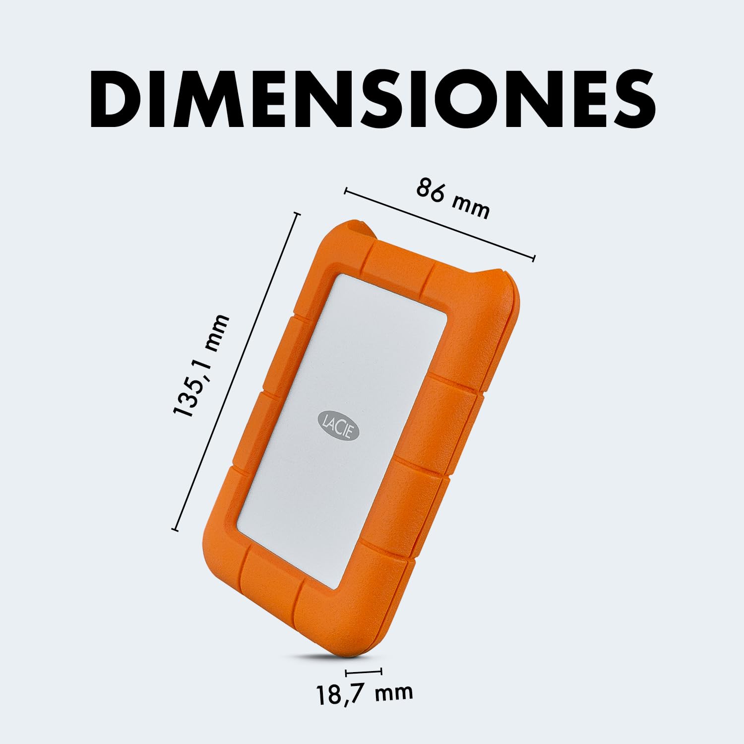 LaCie 2TB Rugged Disco Duro Portátil | USB-C (STFR2000800)