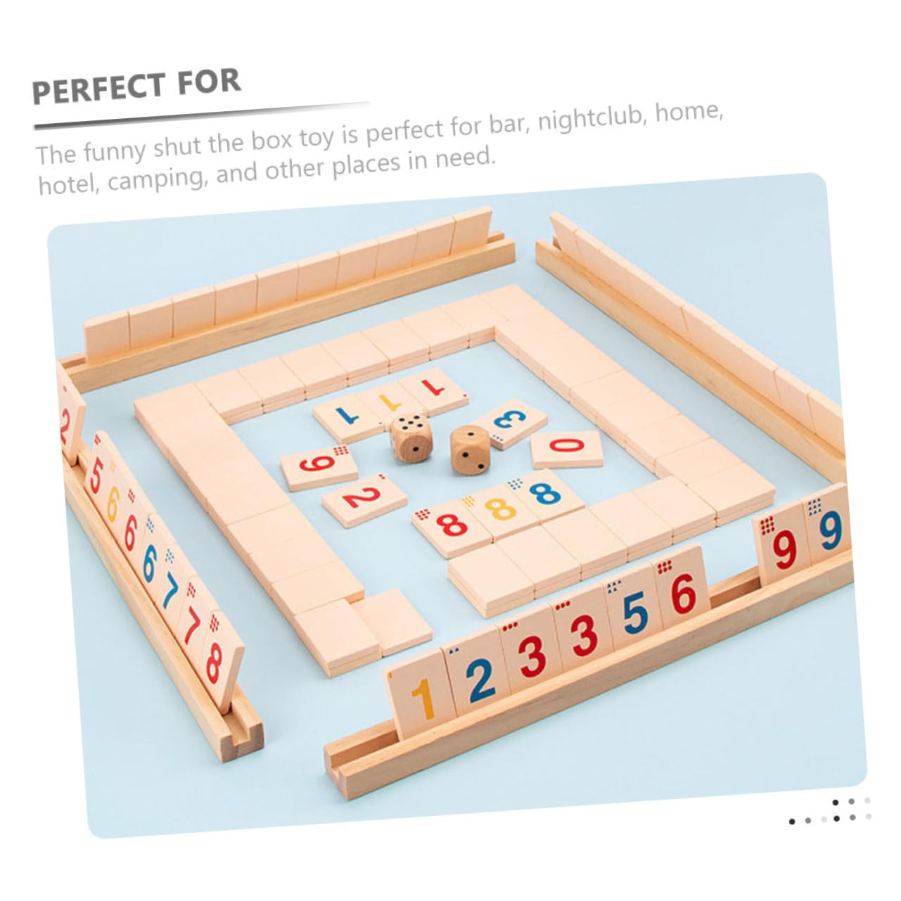 TOYANDONA Jeu de Société en Bois Fermez la Boîte Jeu de Dés Interactif et Divertissant pour Soirées en Famille ou Entre Amis Bar Club