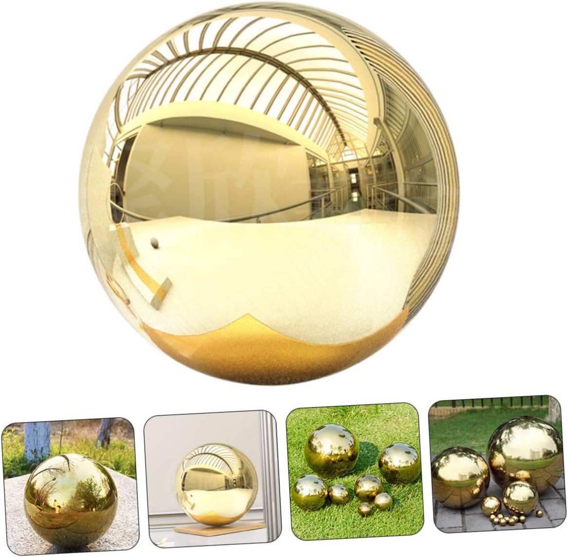 Stainless Steel Reflective Ball Garden Reflection Ball Mirror Gazing Ball Colored Gazing Ball Garden Metal Ball Colored Reflective Ball Polished Gazing Ball Garden Decor