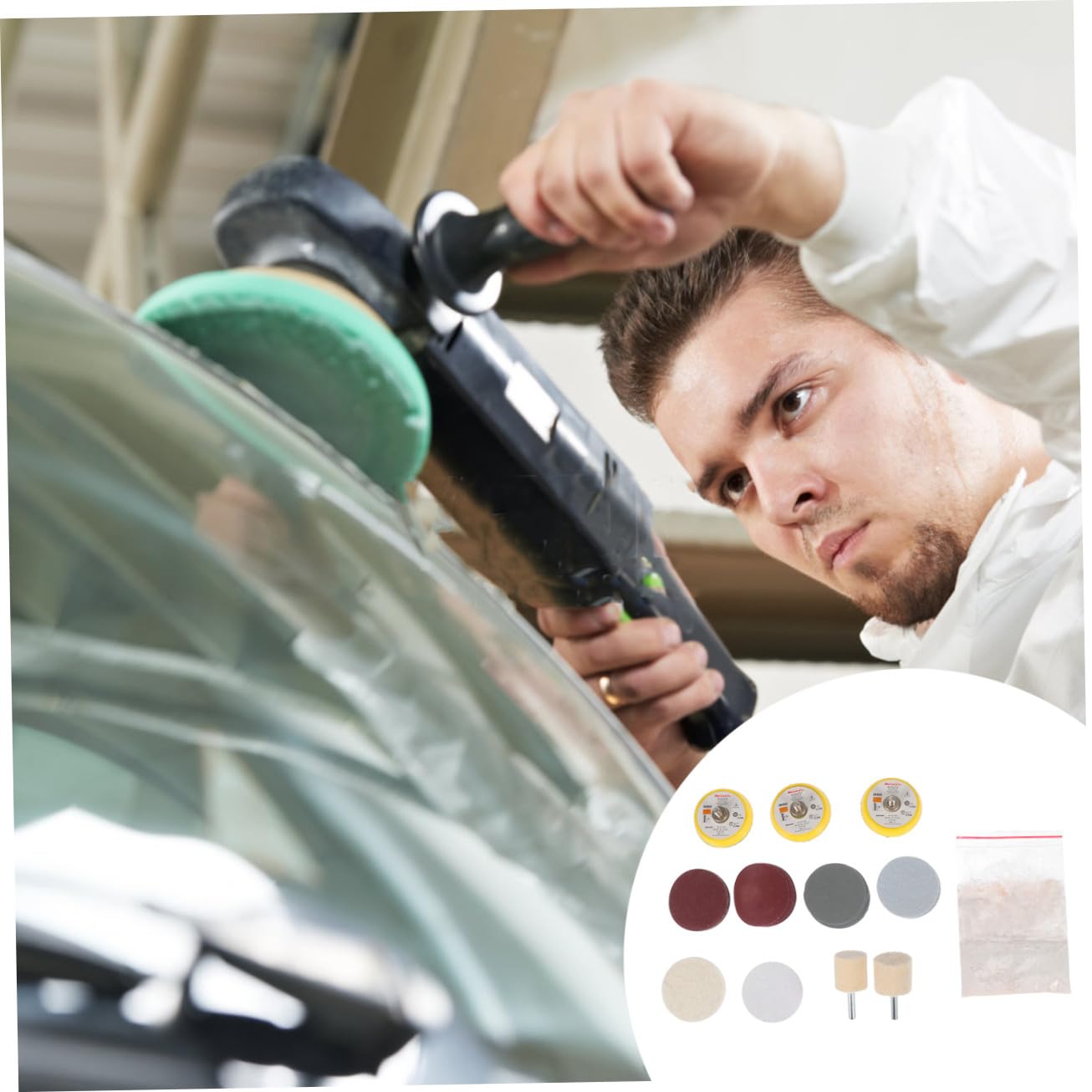 Professional Buffing Wheels for Glass Polishing Versatile Polishing Kit for Automotive Glass Scratch Repair and Use Durable Easy to Apply