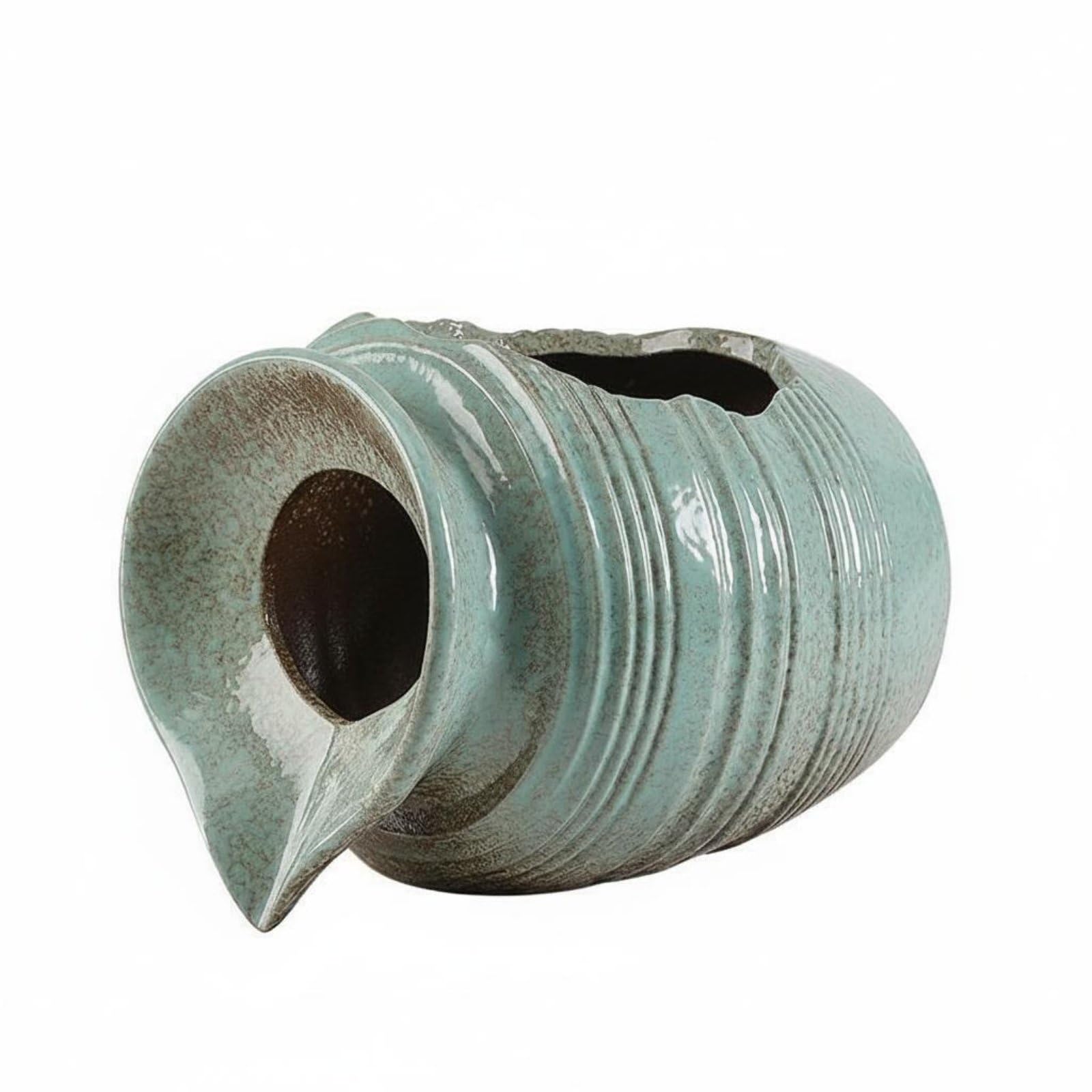 Auspicious Feline Fountain Good Luck Ceramic Water Fountain Opening Gift Indoor Water Feature for Cashier Counter, Shop, Entryway, XL Pot Blue | Home & Garden | Home D?©cor-image-26