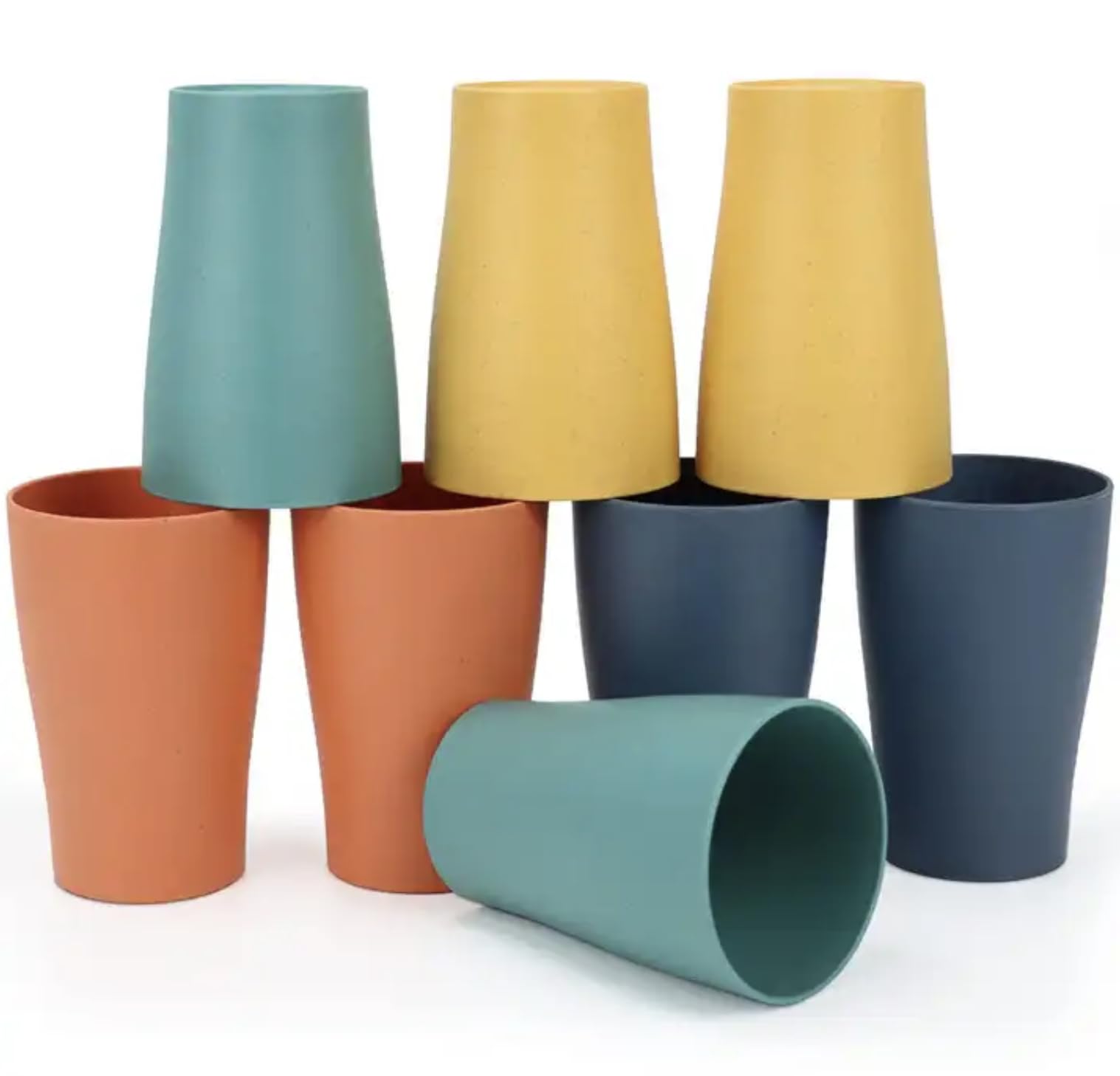 RHP Mehrweg-Trinkbecher Bunt Kunststoff 250ml, 128 Stück, bruchsicher, stapelbar, Party-Becher, Wassergläser, Trinkgläser
