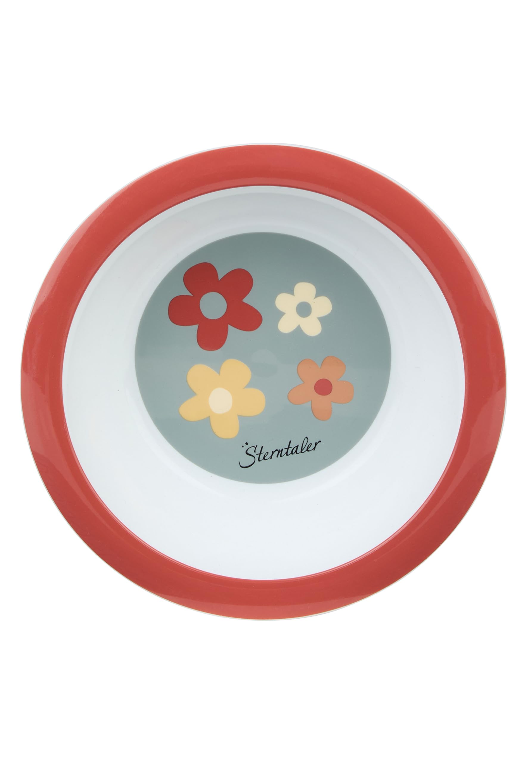 Sterntaler Geschirrset Pferd Sunny - Baby und Kinder Geschirr mit rutschfestem Sockel an Teller, Tasse und Becher - robustes Baby und Kindergeschirr aus lebensmittelechtem Material, mattrot